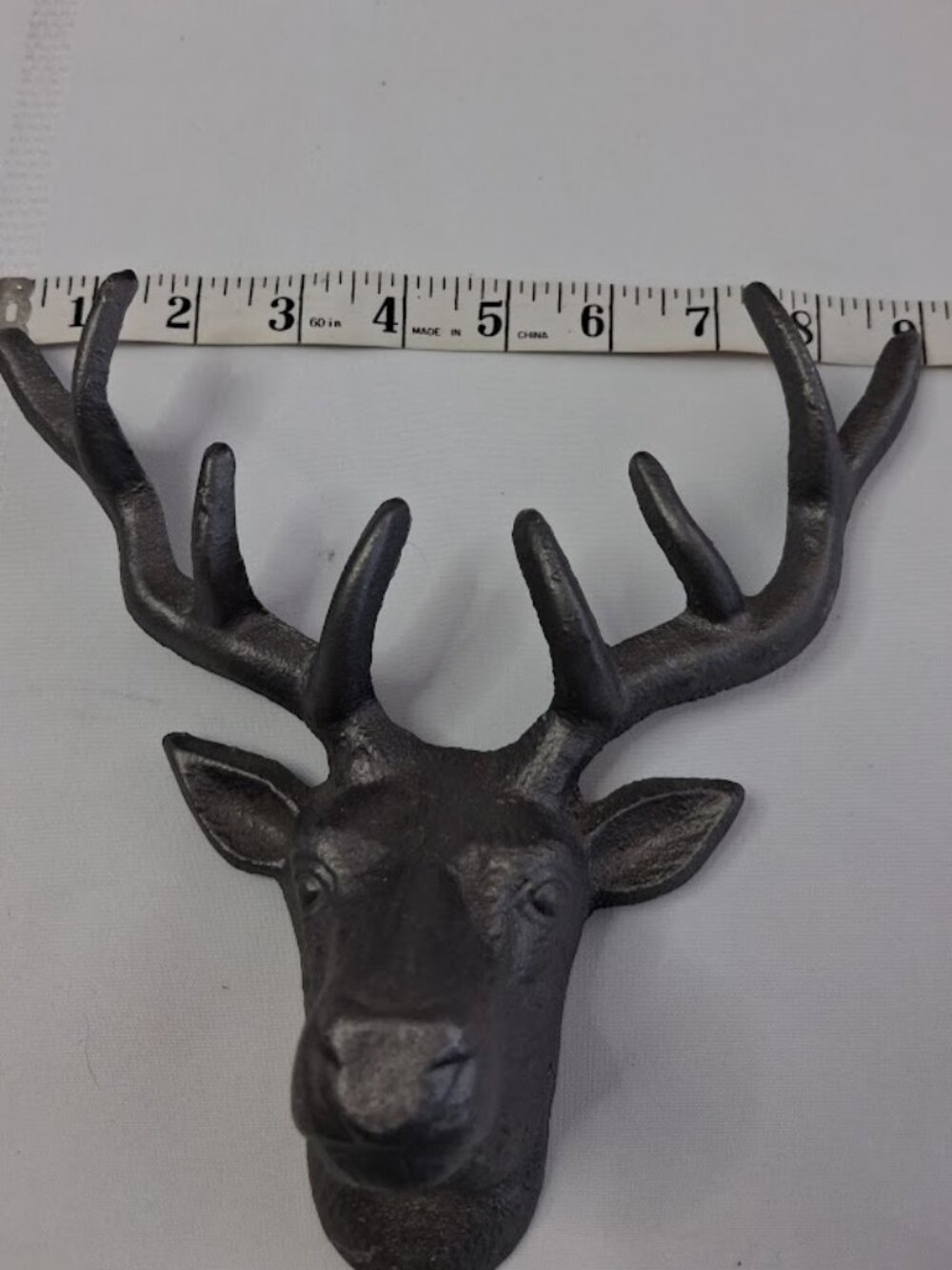 Vintage Cast Iron Deer Head Wall Hook - Picture 5 of 10